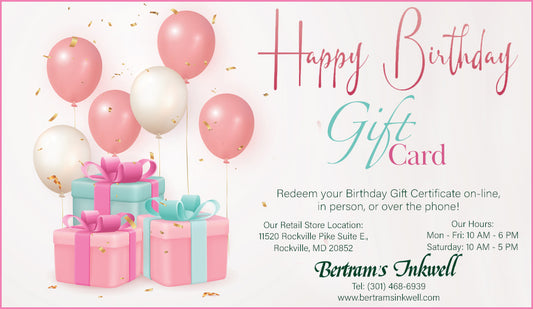 Bertram's Inkwell Gift Card - Birthday