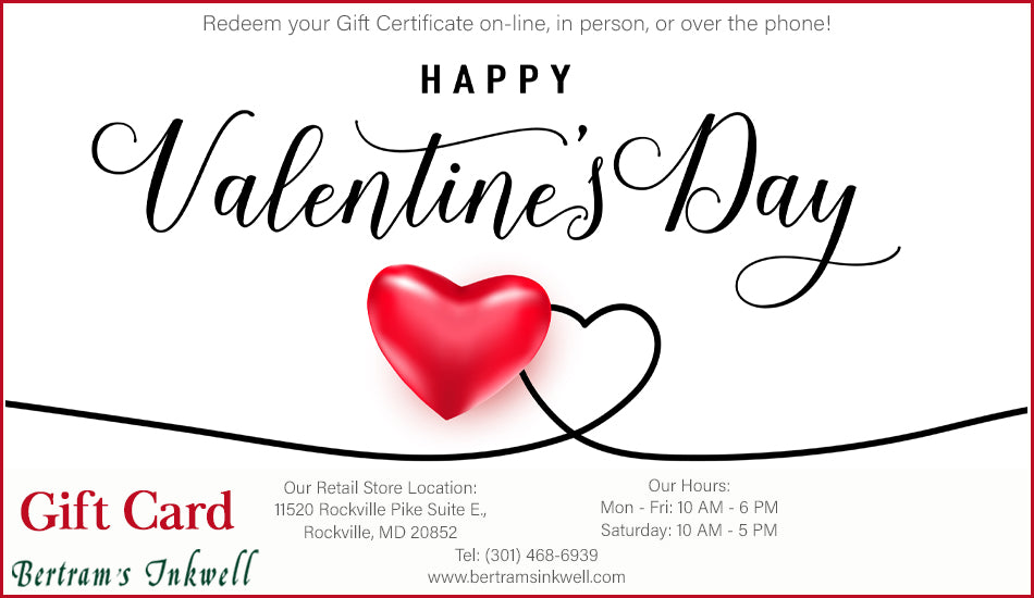 Bertram's Inkwell Gift Card - Happy Valentine's Day