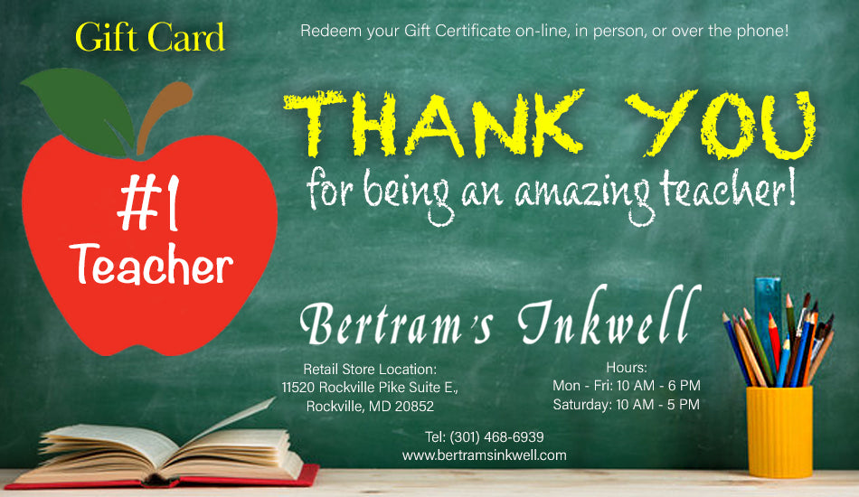 Bertram's Inkwell Gift Card - #1 Teacher