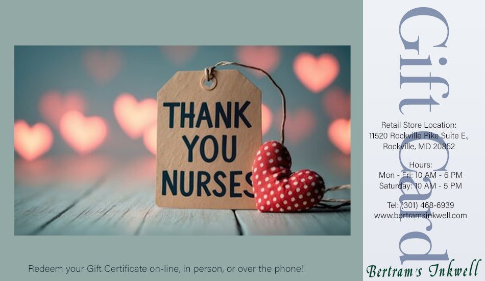 Bertram's Inkwell Gift Card - Nurse Appreciation