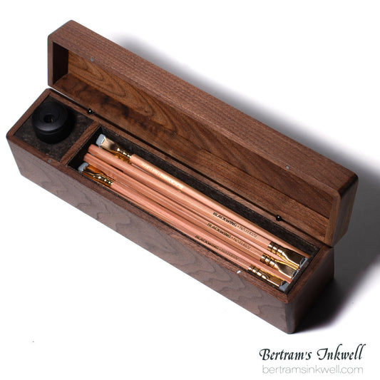 Blackwing Walnut Box with Natural Blackwing Pencils