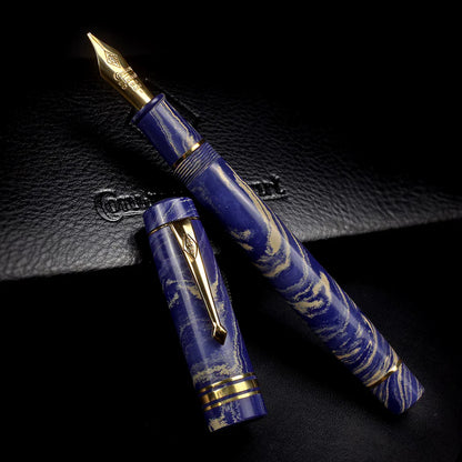 Conway Stewart Belliver Prototype (Blue and Cream Ebonite Swirl) Fountain Pen, 2014