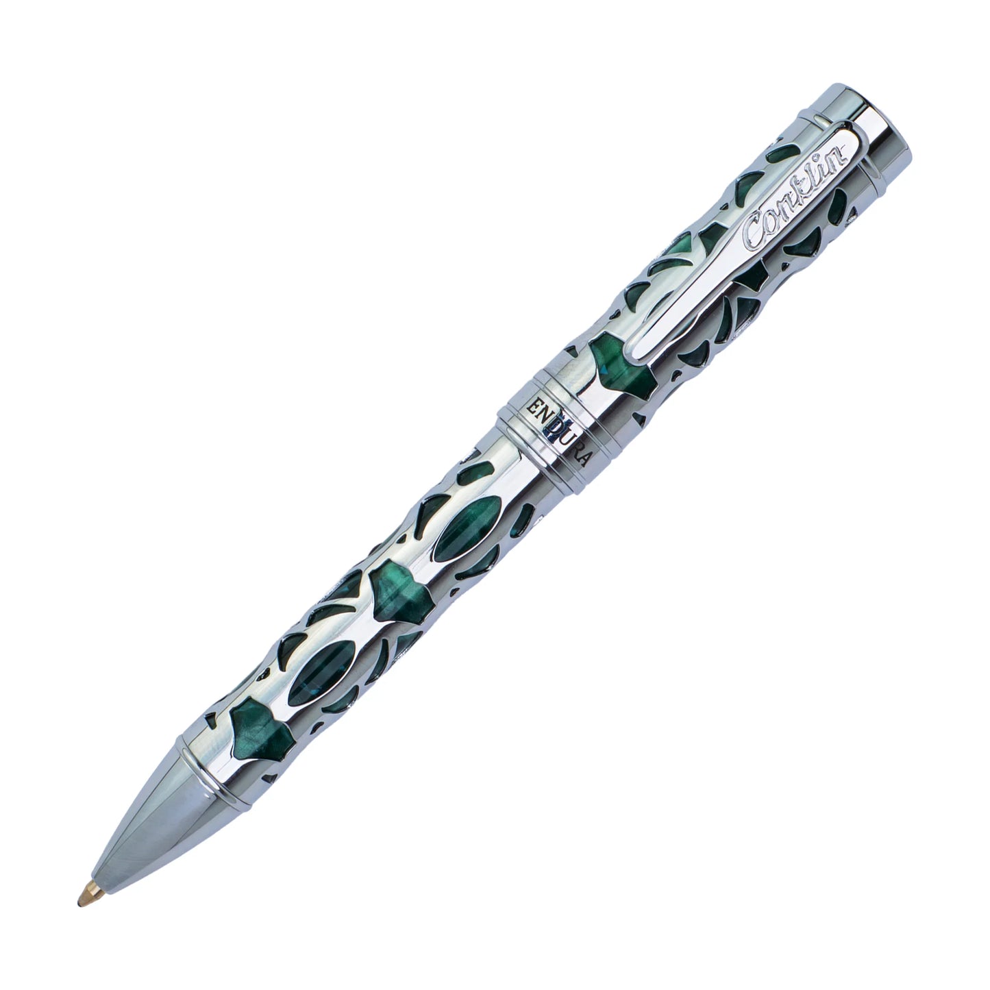 Conklin Endura Deco Crest Ballpoint Pen Green