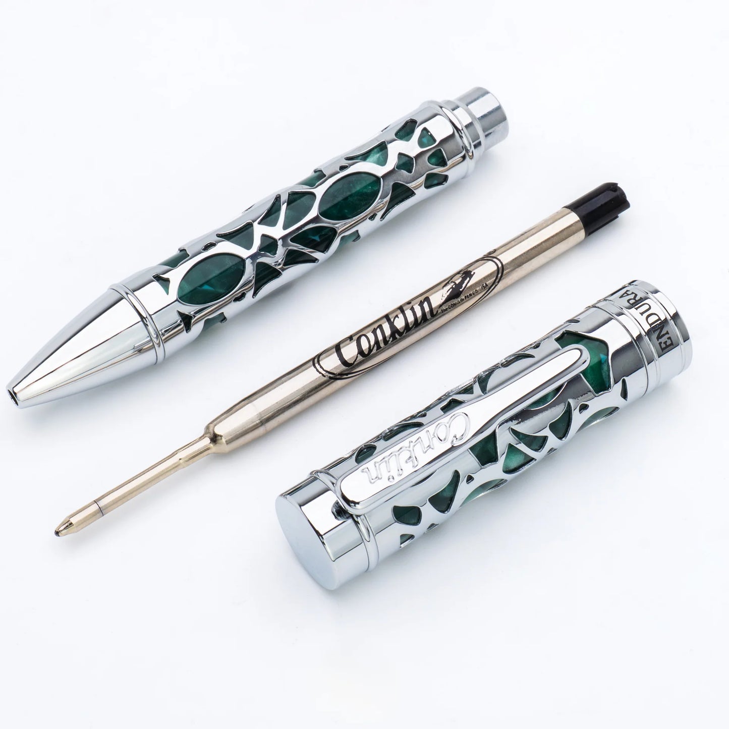 Conklin Endura Deco Crest Ballpoint Pen Green