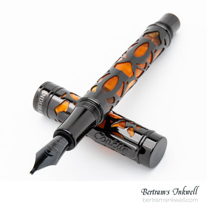 Conklin Endura Deco Crest Orange Fountain Pen