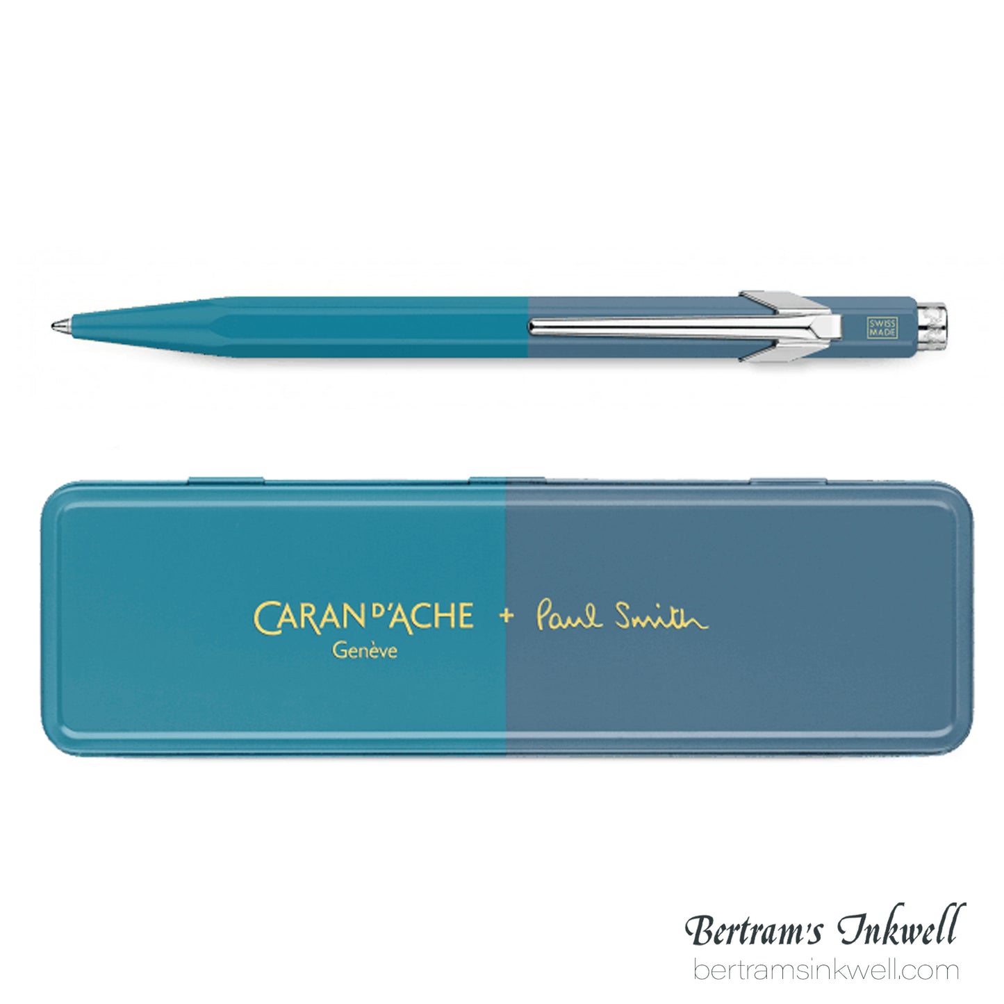 Caran d'Ache 849 Paul Smith Special Edition 4 Cyan Steel Ballpoint