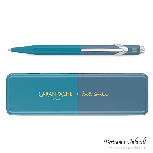 Caran d'Ache 849 Paul Smith Special Edition 4 Cyan Steel Ballpoint