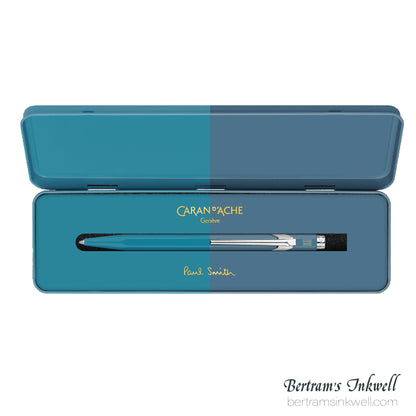 Caran d'Ache 849 Paul Smith Special Edition 4 Cyan Steel Ballpoint