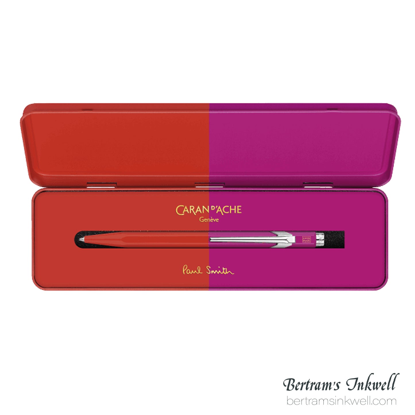 Caran d'Ache 849 Paul Smith Special Edition 4 Warm Red Melrose Pink Ballpoint