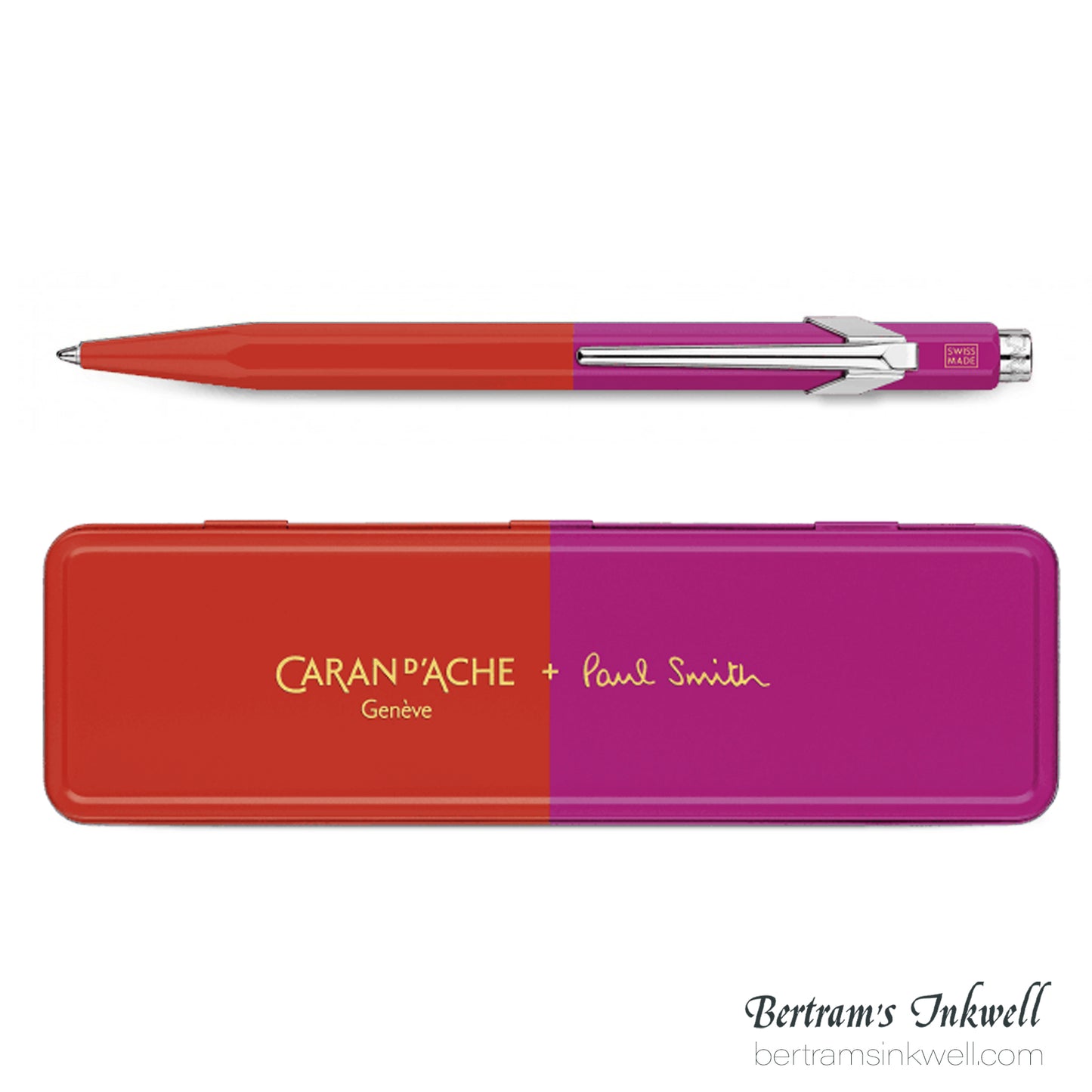 Caran d'Ache 849 Paul Smith Special Edition 4 Warm Red Melrose Pink Ballpoint