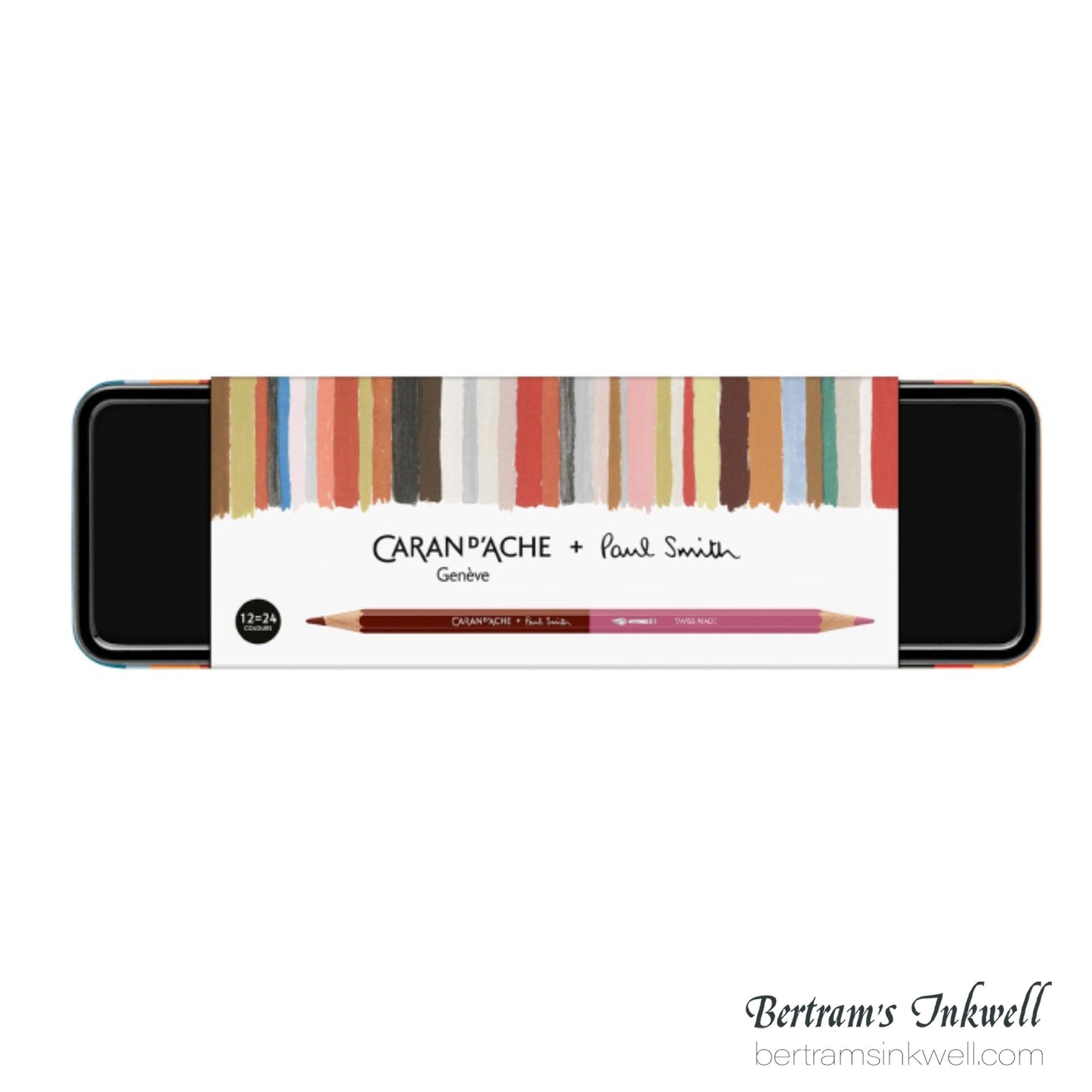 Caran d'Ache Paul Smith 5 Bicolor Set of 12 Colored Pencils with Brush