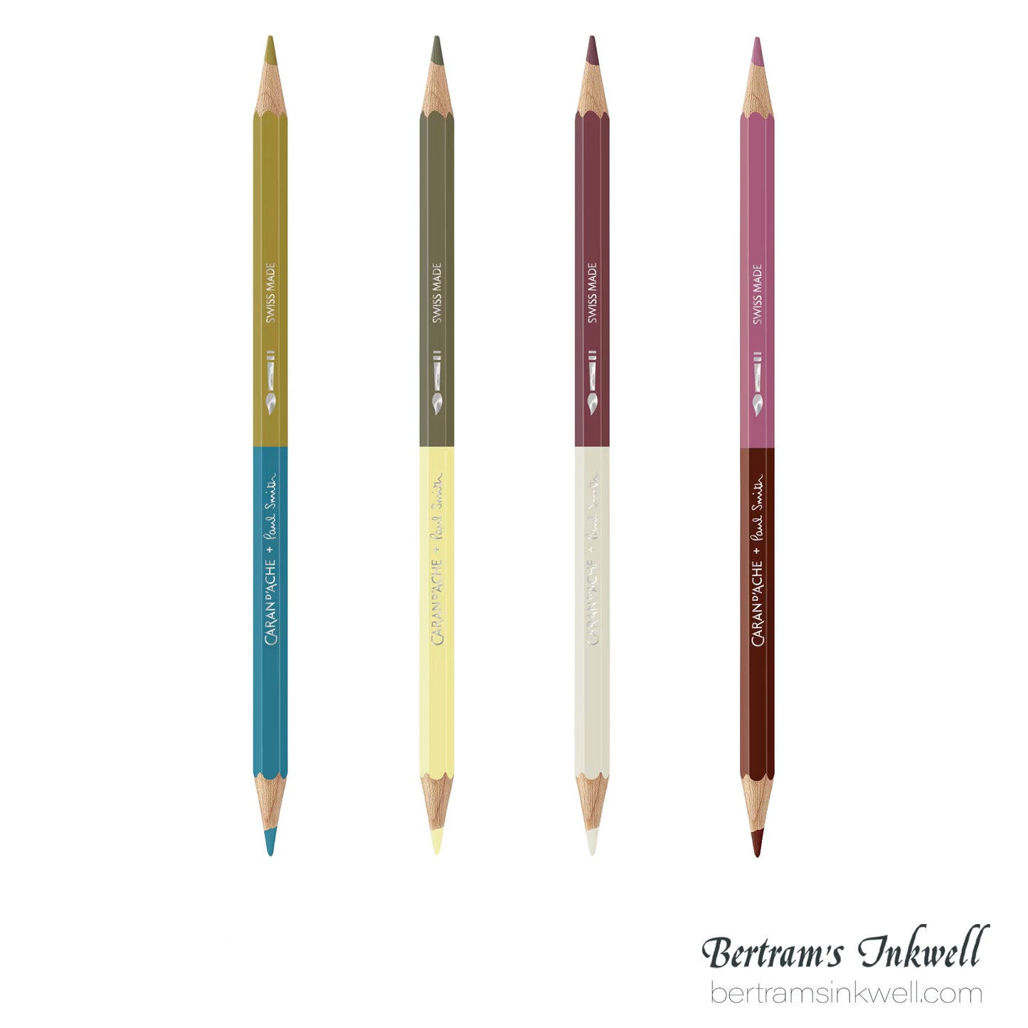 Caran d'Ache Paul Smith 5 Bicolor Set of 12 Colored Pencils with Brush
