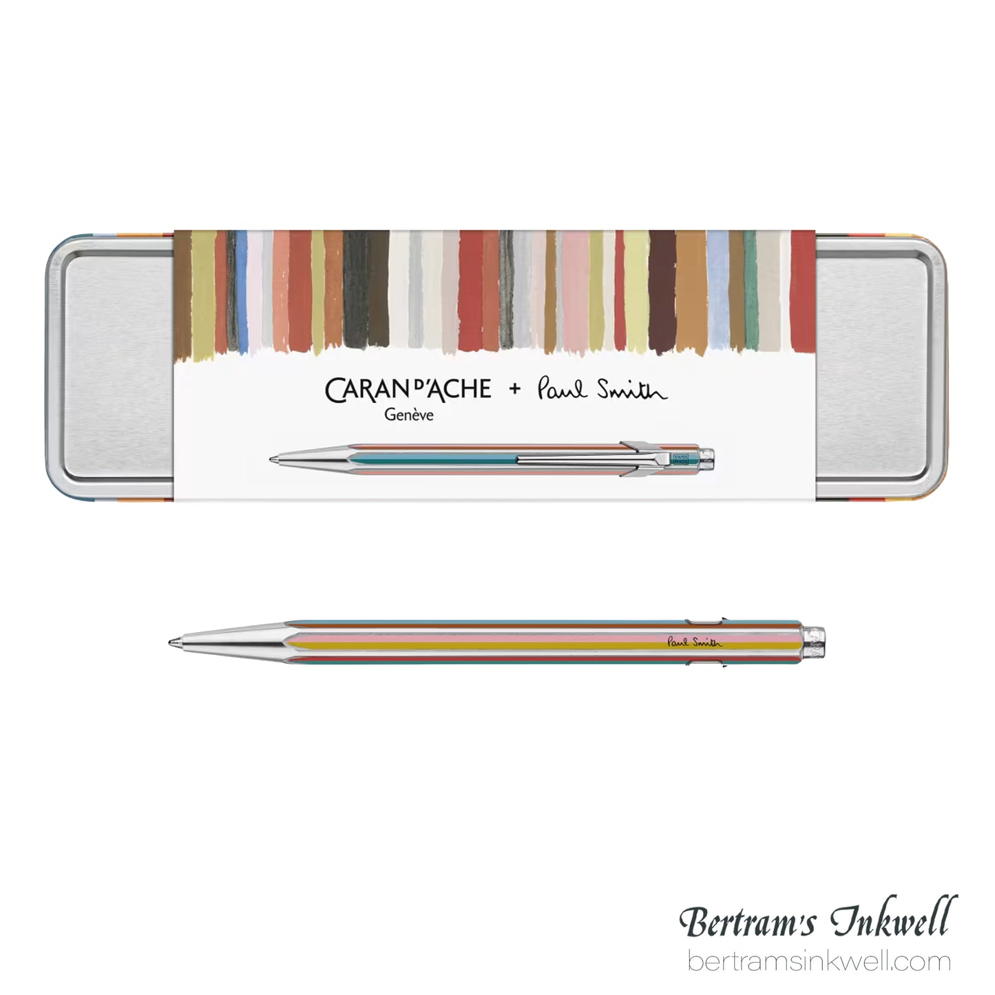 Caran d'Ache 849 Paul Smith 5 'Signature Stripe' Silver Ballpoint Pen