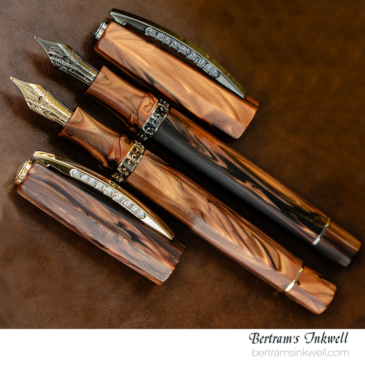 Visconti Medici Briarwood Gold Trim Oversize Rollerball