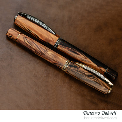 Visconti Medici Briarwood Ruthenium Trim Oversize Rollerball
