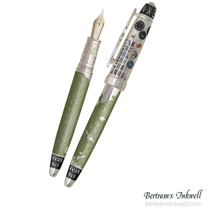 David Oscarson Spirit of St. Louis Fountain Pen - Charles Lindbergh Sea Green