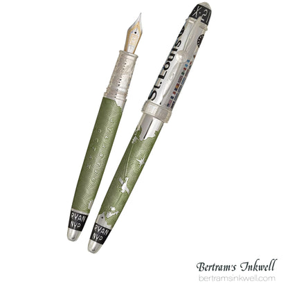 David Oscarson Spirit of St. Louis Fountain Pen - Charles Lindbergh Sea Green