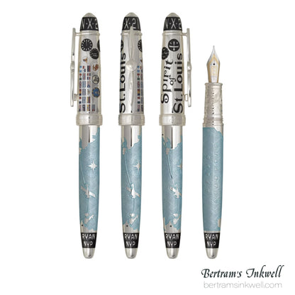 David Oscarson Spirit of St. Louis Fountain Pen - Charles Lindbergh Sky Blue