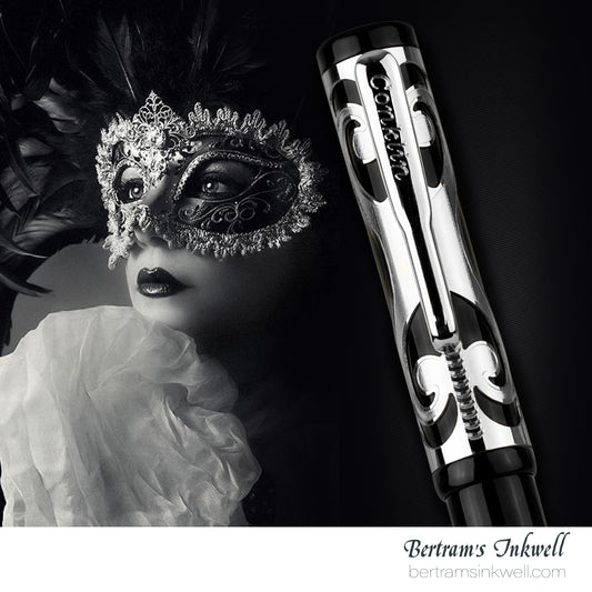 Conklin Deco Crest Sterling Silver Limited Edition Ballpoint With Leather Pen Case