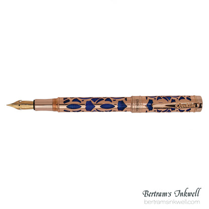 Conklin Endura Deco Crest Blue Rosegold Trim Fountain Pen