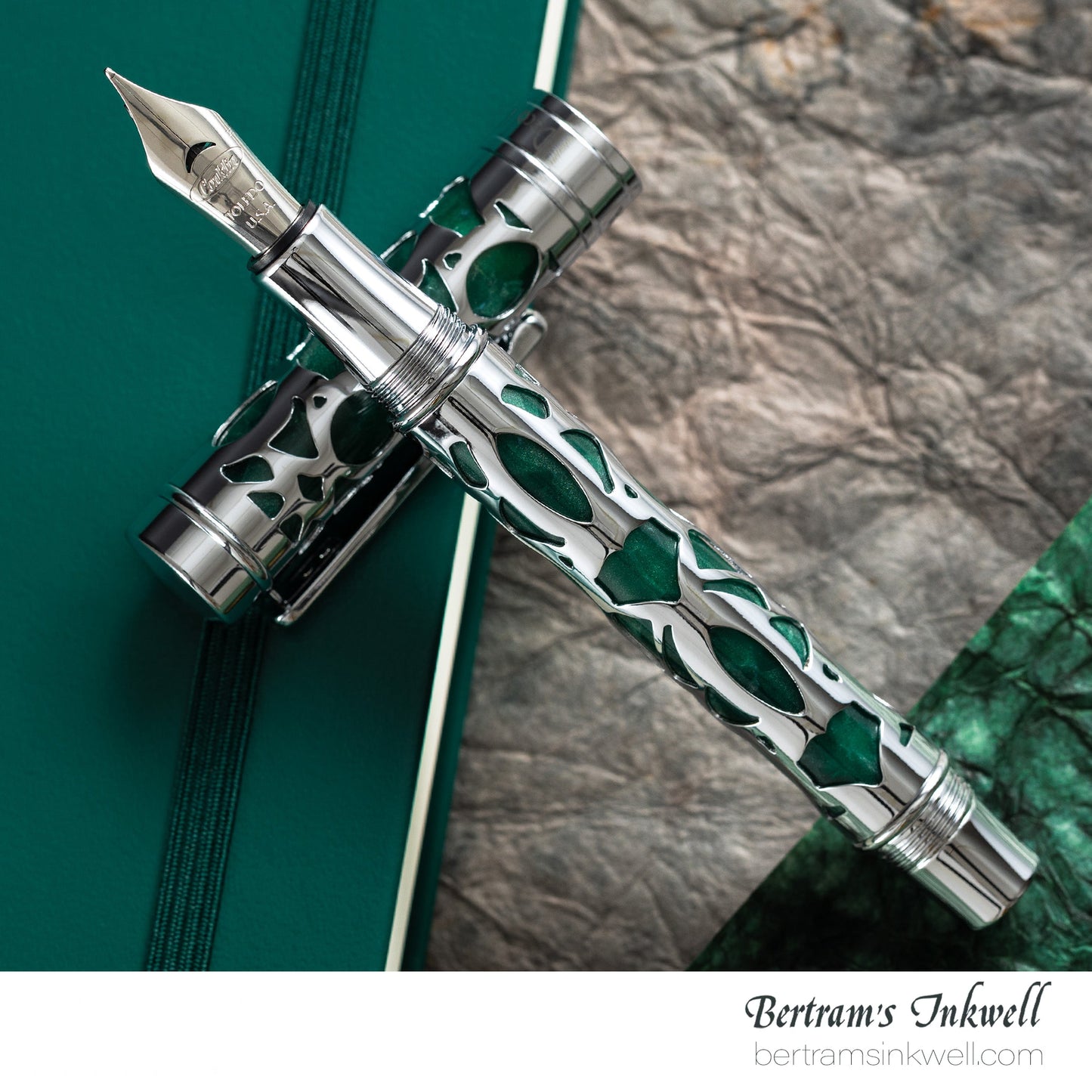 Conklin Endura Deco Crest Green Fountain Pen