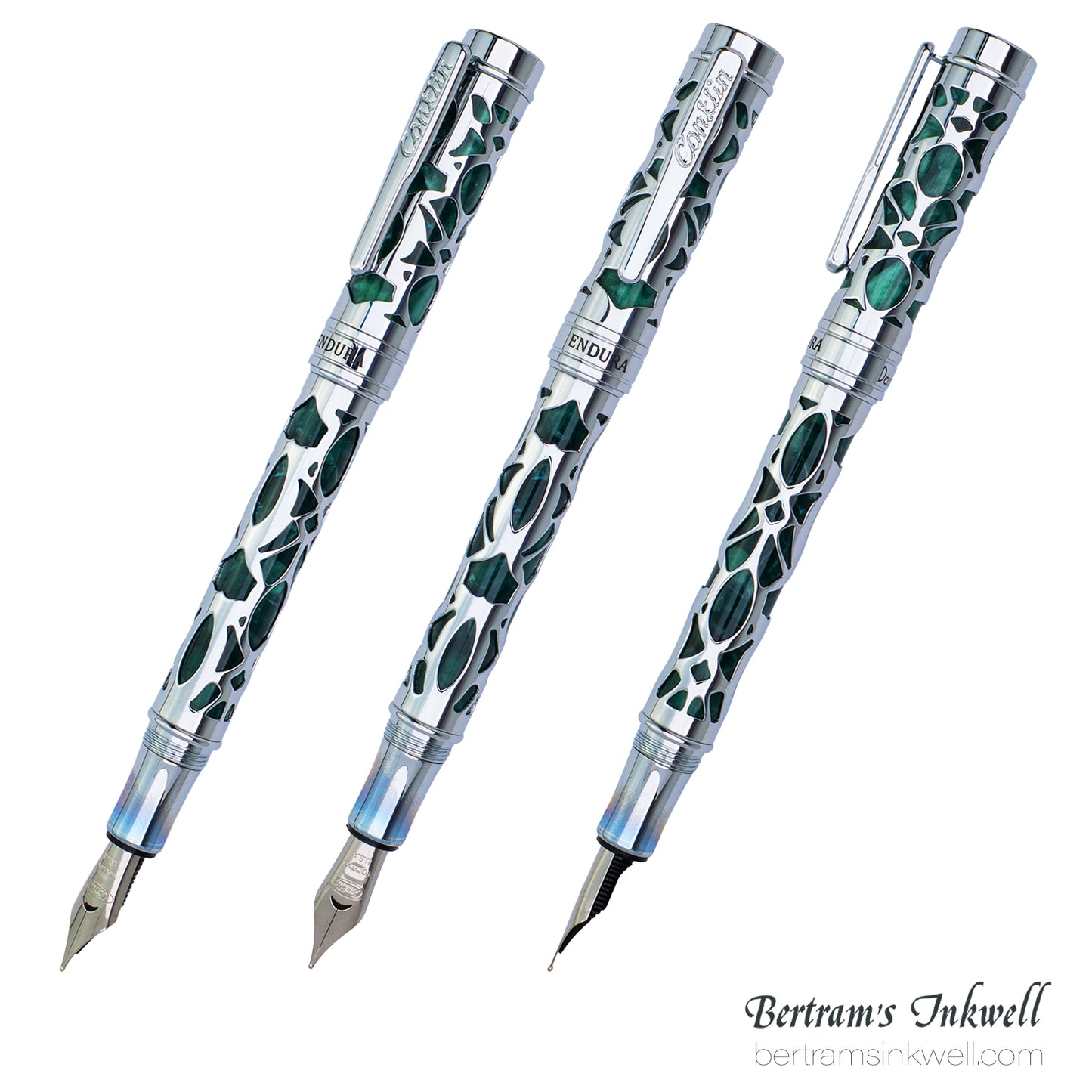 Conklin Endura Deco Crest Green Fountain Pen