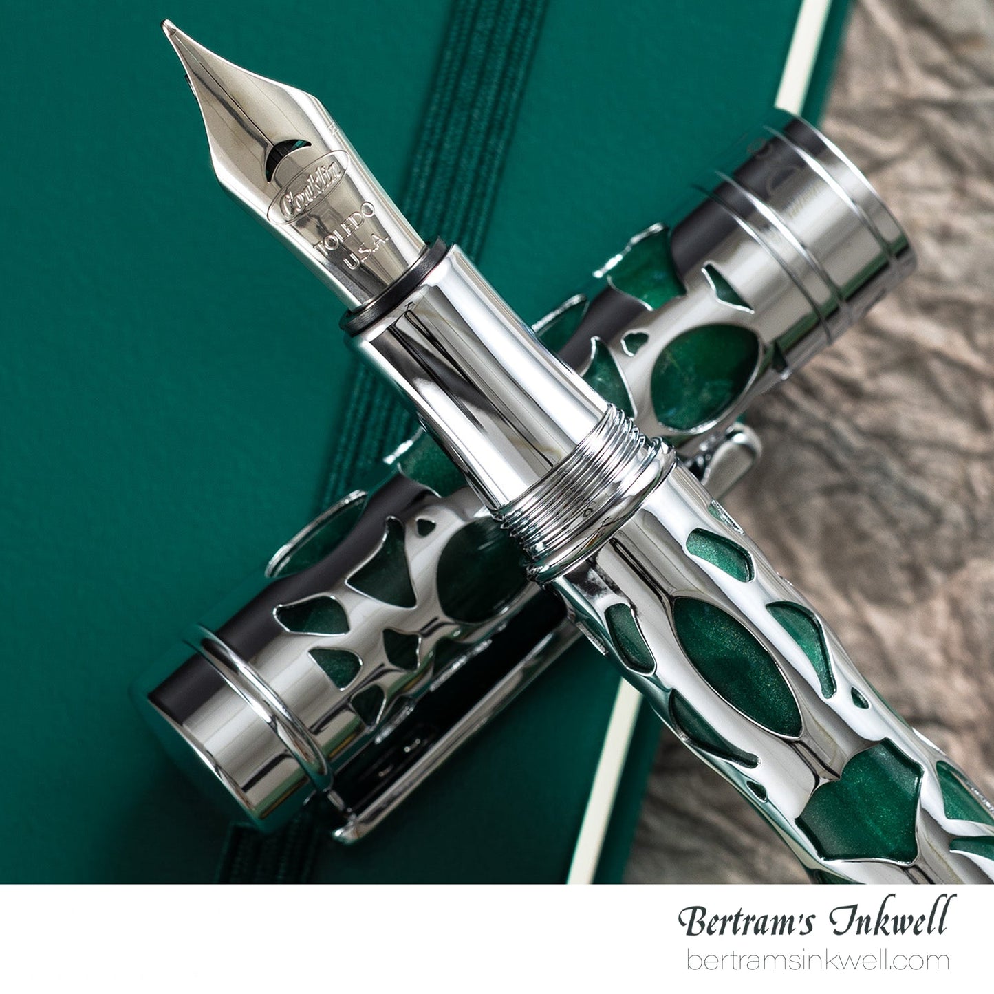 Conklin Endura Deco Crest Green Fountain Pen