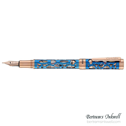 Conklin Endura Deco Crest Demo Blue Fountain Pen