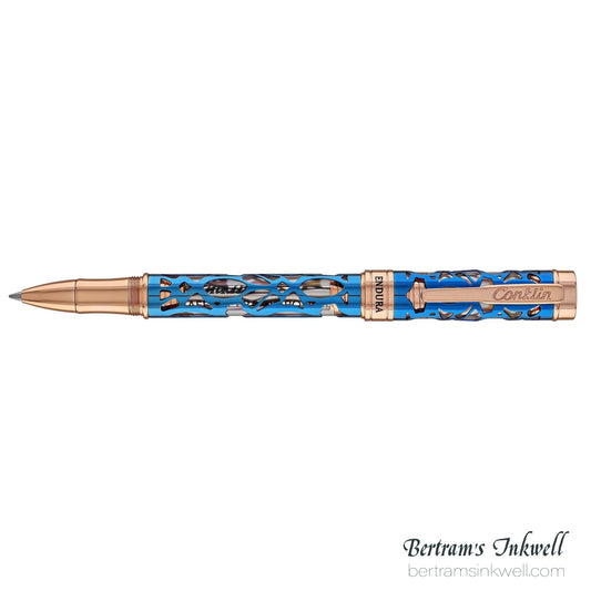 Conklin Endura Deco Crest Demo Blue Rollerball