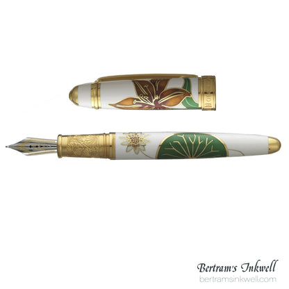David Oscarson Consider the Lilies Opaque White Fountain Pen