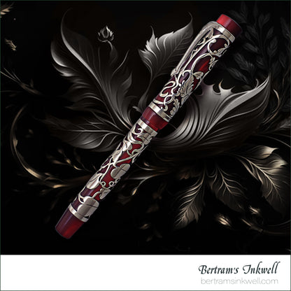 Conway Stewart Sterling Silver Henry Simpole Garnet Red Limited Edition Rollerball, 2007