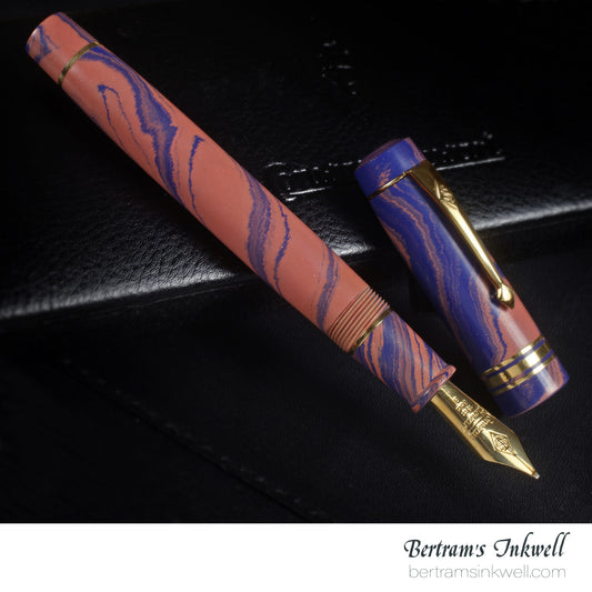 Conway Stewart Belliver Prototype (Blue and Coral Ebonite) Fountain Pen, 2014