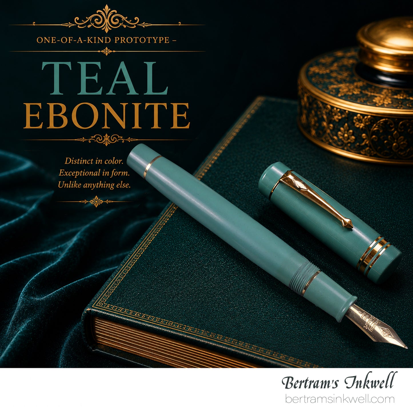 Conway Stewart Belliver Prototype (Teal Ebonite) Fountain Pen, 2014