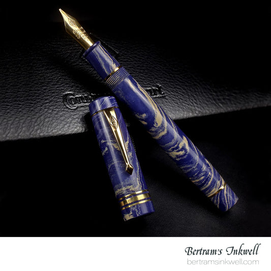 Conway Stewart Belliver Prototype (Blue and Cream Ebonite Swirl) Fountain Pen, 2014