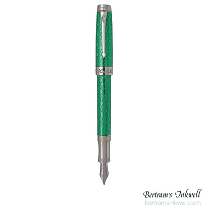 Conway Stewart Duro Serling Silver and Enamel Lime Limited Edition Fountain/Rollerball Pen, 2012