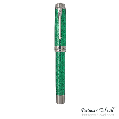 Conway Stewart Duro Serling Silver and Enamel Lime Limited Edition Fountain/Rollerball Pen, 2012