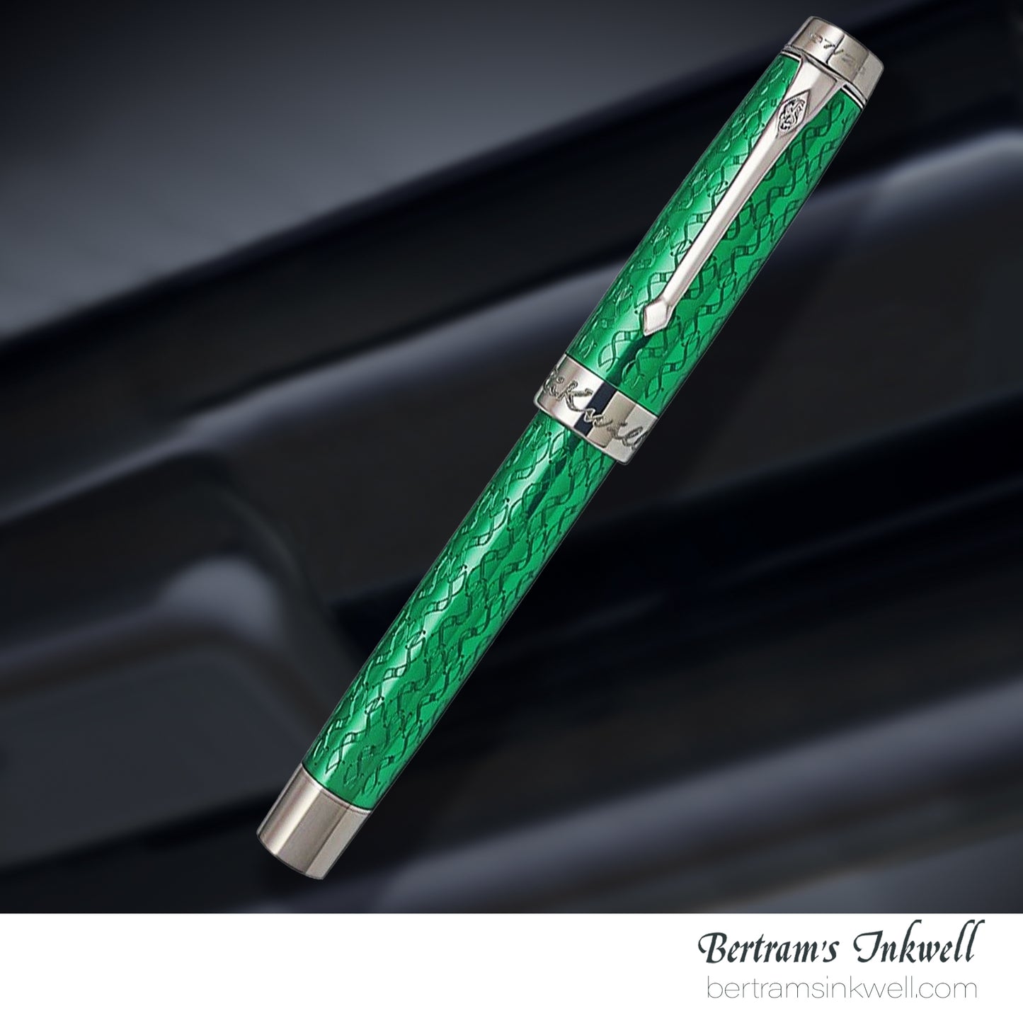 Conway Stewart Duro Serling Silver and Enamel Lime Limited Edition Fountain/Rollerball Pen, 2012