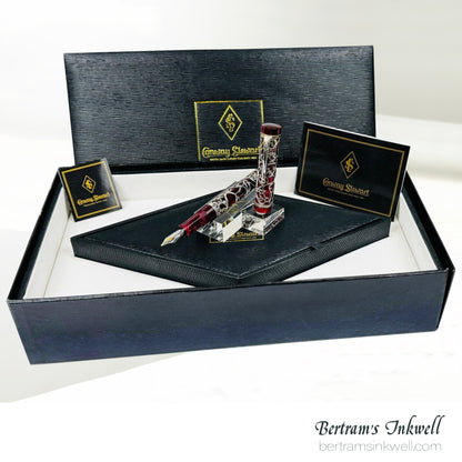 Conway Stewart Sterling Silver Henry Simpole Chatsworth Burgundy Blush Limited Edition Fountain Pen, 2007