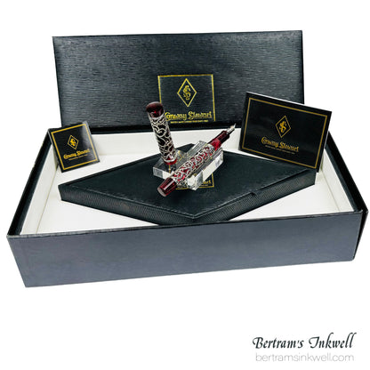 Conway Stewart Sterling Silver Henry Simpole Chatsworth Burgundy Blush Limited Edition Fountain Pen, 2007