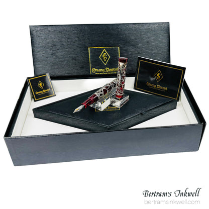 Conway Stewart Sterling Silver Henry Simpole Chatsworth Burgundy Blush Limited Edition Fountain Pen, 2007