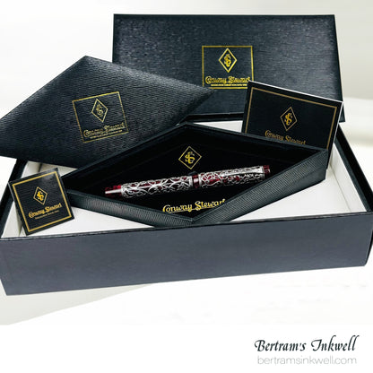 Conway Stewart Sterling Silver Henry Simpole Chatsworth Burgundy Blush Limited Edition Fountain Pen, 2007