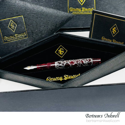 Conway Stewart Sterling Silver Henry Simpole Chatsworth Burgundy Blush Limited Edition Fountain Pen, 2007