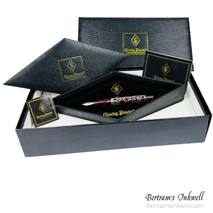 Conway Stewart Sterling Silver Henry Simpole Chatsworth Burgundy Blush Limited Edition Fountain Pen, 2007