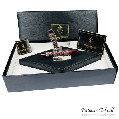 Conway Stewart Sterling Silver Henry Simpole Chatsworth Burgundy Blush Limited Edition Fountain Pen, 2007