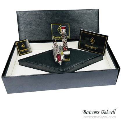 Conway Stewart Sterling Silver Henry Simpole Chatsworth Burgundy Blush Limited Edition Rollerball, 2007