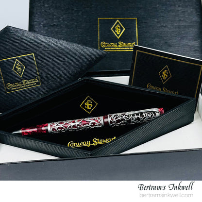 Conway Stewart Sterling Silver Henry Simpole Chatsworth Burgundy Blush Limited Edition Rollerball, 2007