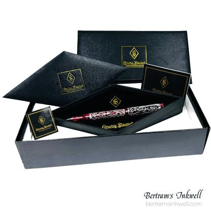 Conway Stewart Sterling Silver Henry Simpole Chatsworth Burgundy Blush Limited Edition Rollerball, 2007