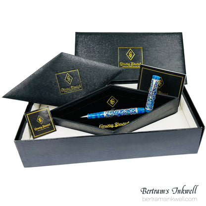 Conway Stewart Sterling Silver Henry Simpole Chatsworth Cerulean Blue Limited Edition Rollerball, 2007