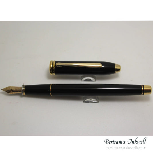 Cross Townsend Black lacquer Gold Trim Fountain Pen