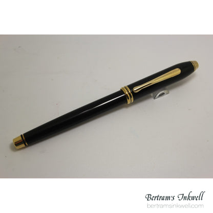 Cross Townsend Black lacquer Gold Trim Fountain Pen